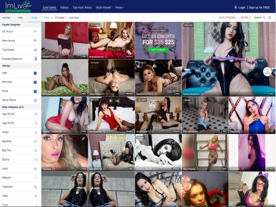 ImLive Trans Get Your Hands On a Membership Here and Control the Cam Performers Sex Toys