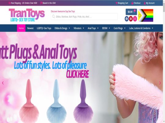 TranToys review, a site that is one of many popular Online Trans Sex Toy Shops