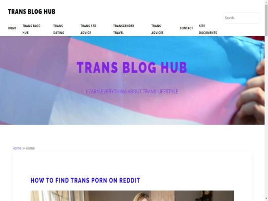 Ocena TransPornBlogHub, stran, ki je ena izmed mnogih priljubljenih blogov o transseksualcih