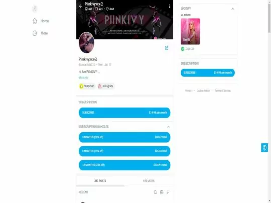 PiinkIvyxxx review, a site that is one of many popular Trans Onlyfans Accounts