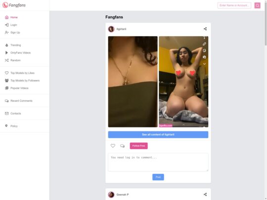 Fangfans, your solution to finding tons of hot amateur content of sexy babes and so much more.