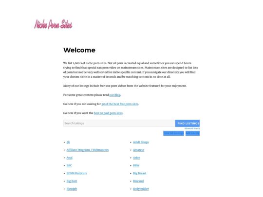 NichePornSites Trans recenzija, stranica koja je jedna od mnogih popularnih porno imenika
