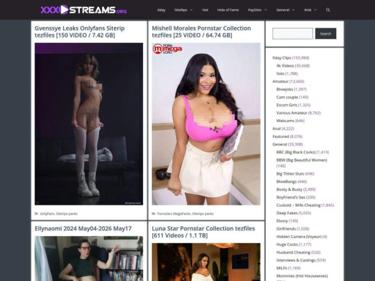 XXXStreams review, a site that is one of many popular Straight Porn Sites
